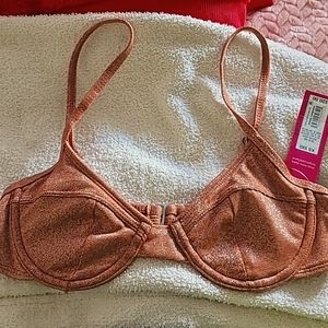 NWT Xhileration Swim Top | XS (00) Rust Color